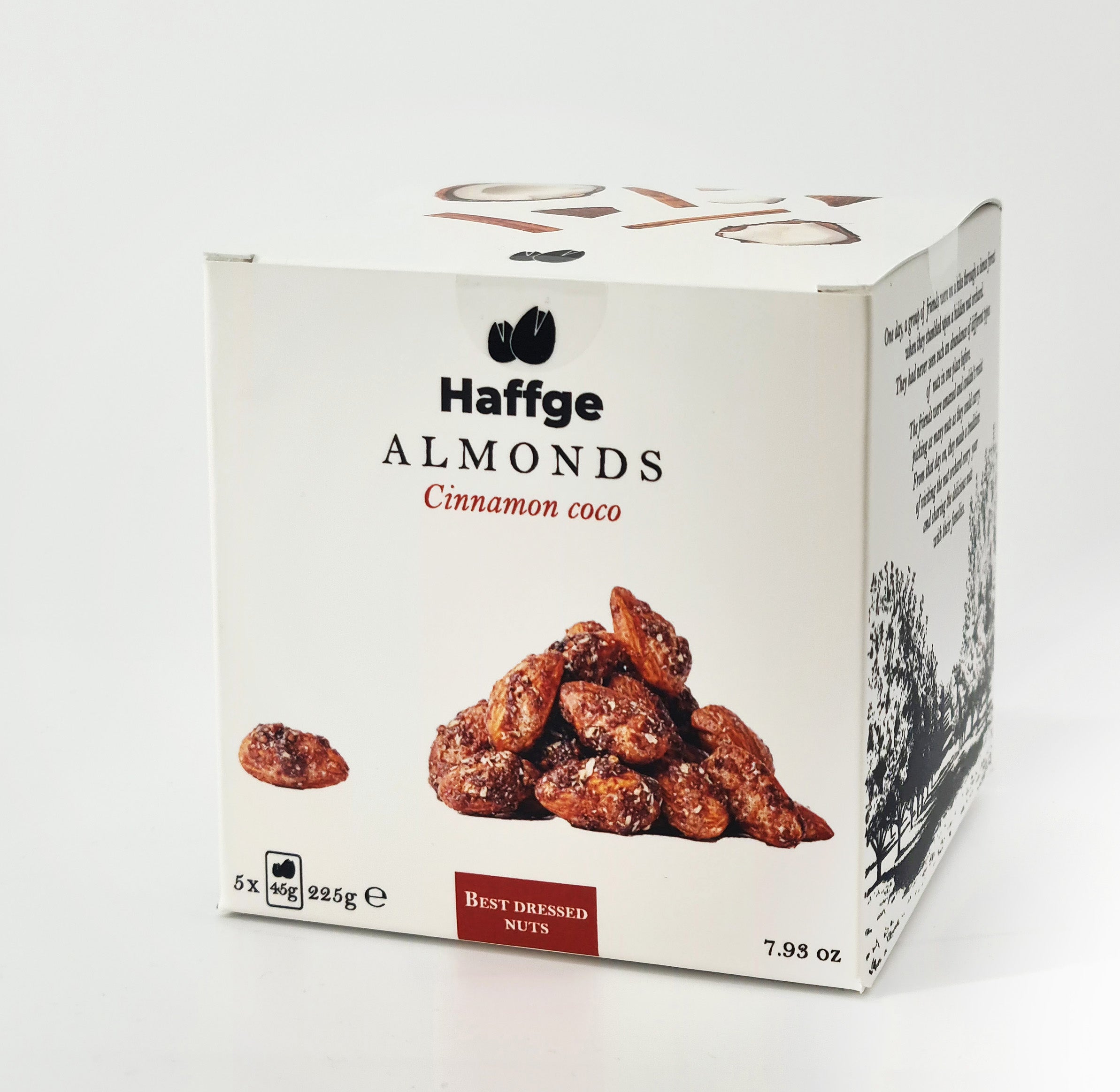Migdale cu scorțișoară și cocos cutie 225g